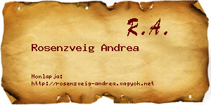 Rosenzveig Andrea névjegykártya
